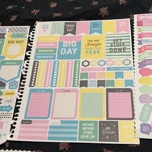A lot of stickers used